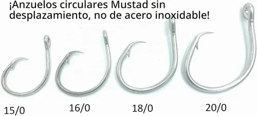 Vista 3 de End Game 5' Braided Stainless 480lb Leader with Mustad 39960 Circle Hook