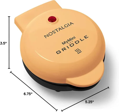 Vista 10 de Nostalgia MyMini - Plancha eléctrica personal, plancha antiadherente perfecta para dietas keto y bajas en carbohidratos, huevos, tortitas