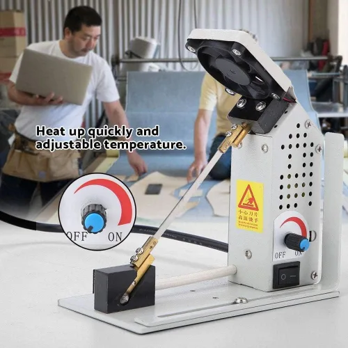 Vista 3 de Cortador de correas de cuerda eléctrica, máquina de corte de cinta precisa de cinta caliente, temperatura ajustable de 32.0-3,632.0 °F
