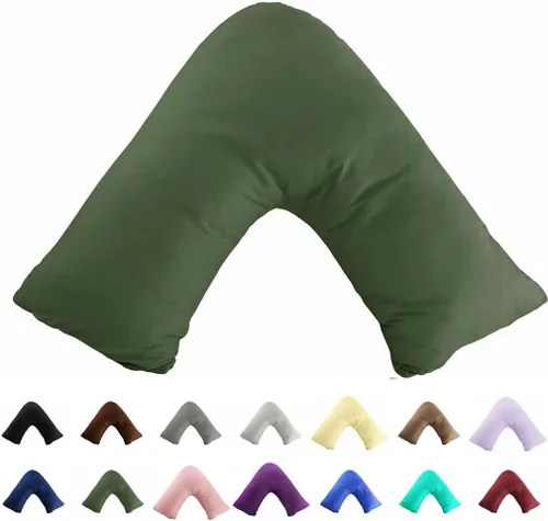 Vista 8 de TAOSON - Funda para almohada 100 % algodón de 300 hilos, funda para almohada, funda para cojín, con cremallera, solo funda, sin inserto Envelope
