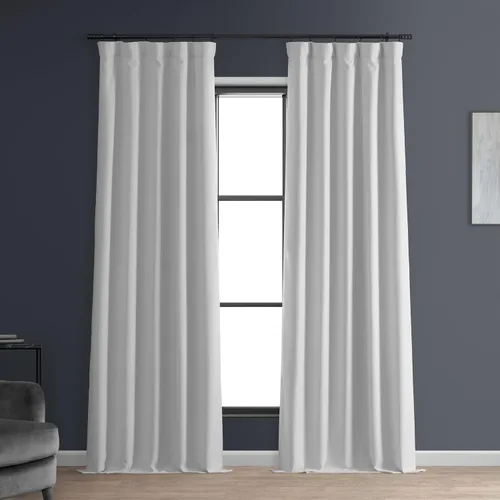 Vista 18 de HPD HALF PRICE DRAPES Cortinas opacas sólidas con aislamiento térmico para dormitorio, cortina de 84 pulgadas de largo (1 panel), cortinas opacas