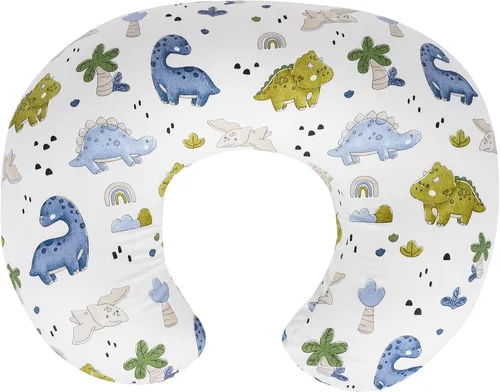 Vista 15 de Almohada de lactancia - Almohada de lactancia con relleno transpirable y funda extraíble, soporte ergonómico para lactancia materna y biberón