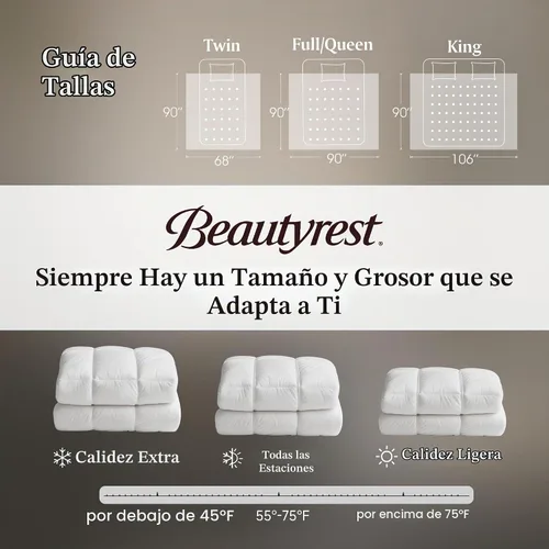 Vista 7 de Beautyrest Edredón de plumas de ganso blanco y fibra de plumón tamaño King