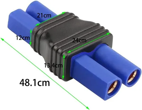 Vista 2 de EC3 conector macho a EC5 hembra conector adaptador para RC Lipo batería EC3 a EC5 adaptador (2 unidades)