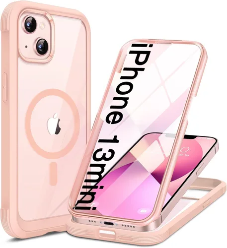 Vista 151 de Miracase - Funda magnética para iPhone 13 Pro Max de 6.7 pulgadas (compatible con MagSafe), transparente, completo, protector de pantalla de vidrio