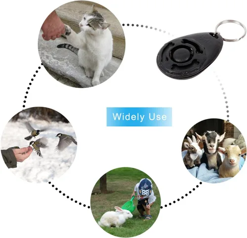 Vista 5 de Diyife Clicker de entrenamiento para perros, [4 piezas, multicolor] Clicker para perros para entrenamiento, entrenamiento de perros con correa