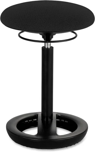Vista 2 de Safco Twixt - Silla de asiento con movimiento activo, soporte ergonómico, altura ajustable, malla negra