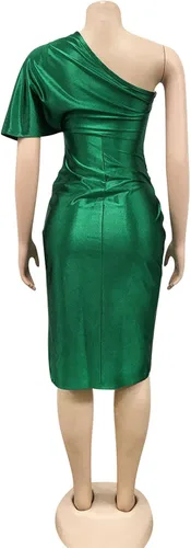 Vista 6 de Remelon Vestidos de invitada de boda para mujer, vestido de graduación, vestido sexy de verano, vestido fruncido, entallado, vestido midi