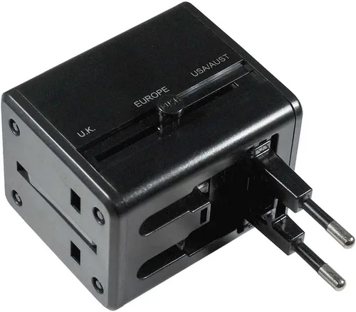 Vista 3 de Adaptador de viaje universal NemaTech Worldwide con cargador USB