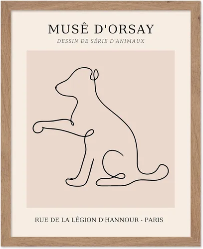 Vista 30 de Poster Master Póster Vintage – Impresión Retro de Dachshund – Arte de Perro – Dibujo Lineal – Arte de Boceto – Regalo para Niños, Niñas y Amantes