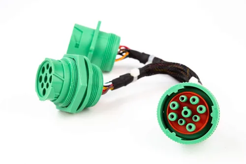 Vista 2 de YPP TIPO2 SAE J939 Cable divisor Y Cable de extensión de datos y energía de 9 pines para herramientas de diagnóstico de GPS ELD para camiones