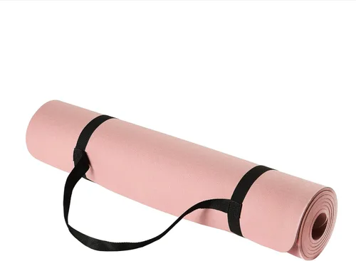 Vista 9 de Amazon Basics - Alfombra de yoga y ejercicio de 1/4 de pulgada de grosor, de TPE, con correa de transporte