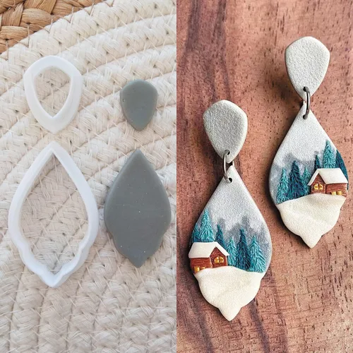 Vista 24 de Cortadores de arcilla polimérica para la fabricación de aretes Suministros Arcilla polimérica para la fabricación de joyas
