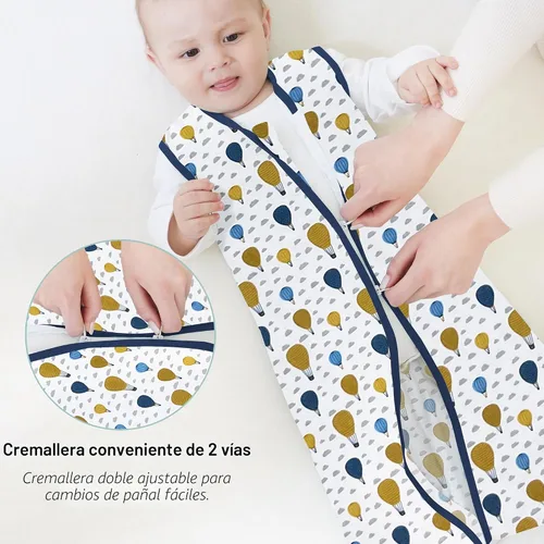 Vista 5 de Cute Castle Baby Sleep Sack - Lightweight 100% Cotton 2-Way Zipper TOG 0.5 Infant Wearable Blanket