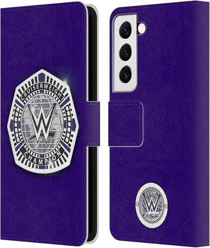 Vista 10 de Head Case Designs Officially Licensed WWE Cruiserweight Champion Title Belts Leather Wallet Case Compatible with Samsung Galaxy A07 4G Campeón