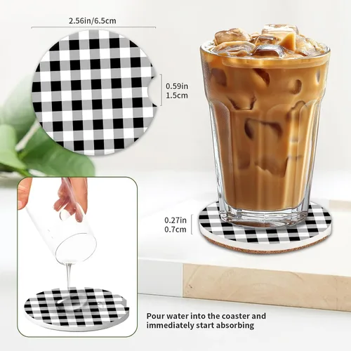 Vista 5 de Posavasos absorbentes para automóvil, paquete de 2 para mujeres/hombres, posavasos de automóvil para bebidas, soporte de taza de automóvil de piedra