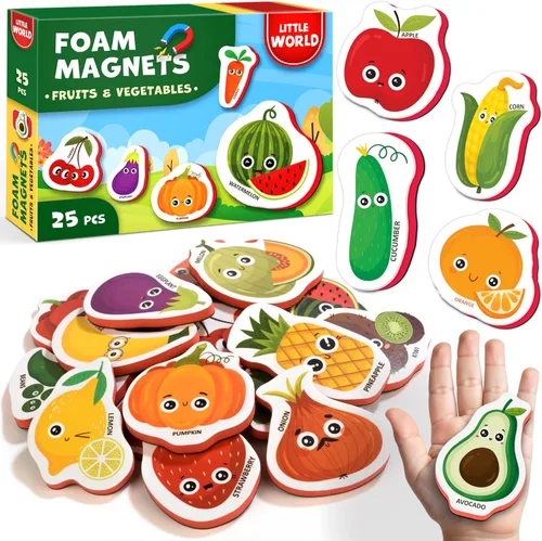 Vista 10 de Imanes para refrigeradoras para niños, animales salvajes del Zoo (29 piezas) – Imanes para la refrigeradoras para actividades de niños pequeños