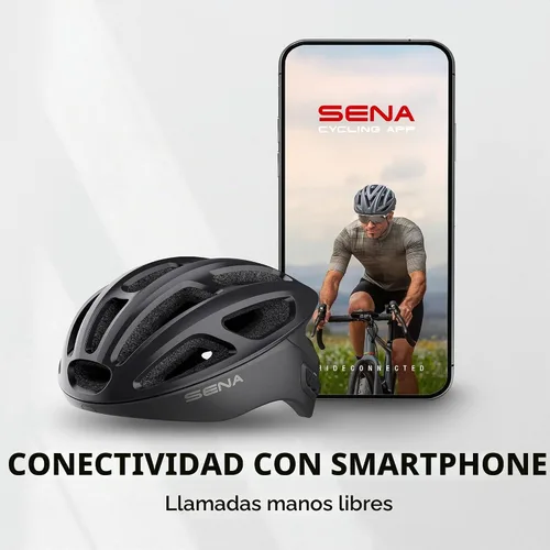 Vista 3 de Casco de comunicación inteligente Sena R1 / R1 EVO para ciclismo Electric Tangerine
