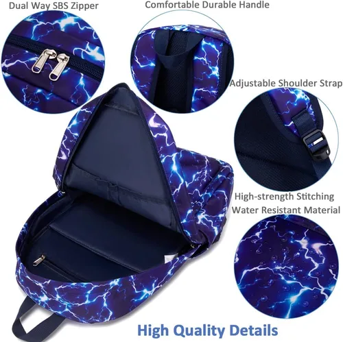 Vista 5 de Meisohua Mochila escolar para niñas y niños, mochila para niñas y niños, mochila escolar primaria, mochila casual para niños y niñas, Azul