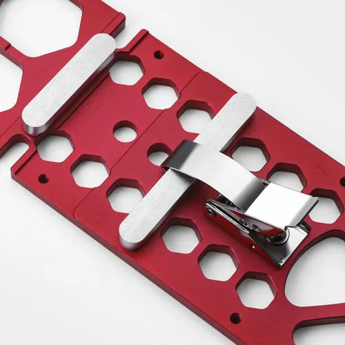 Vista 7 de Guía cuadrada de sierra de pista de aluminio de 13.4 pulgadas, fresado CNC de 90°, tope de ángulo recto para sierras circulares, compatible