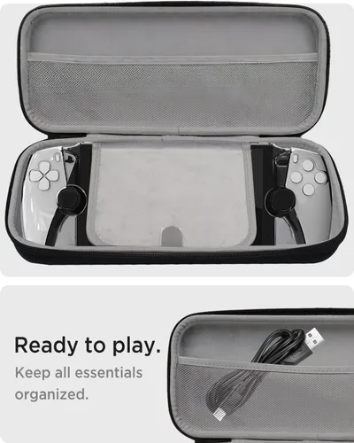 Vista 5 de Miimall Compatible with PlayStation Portal Travel Case, PS Portal Carrying Case PU + EVA Shockproof Anti Scratch Hard Travel Carrying Case Travel