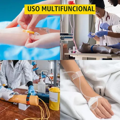 Vista 7 de Kit de práctica IV VEVOR Kit de práctica de flebotomía con piel oscura, kit de práctica de venopunción Kit de brazo modelo de aprendizaje