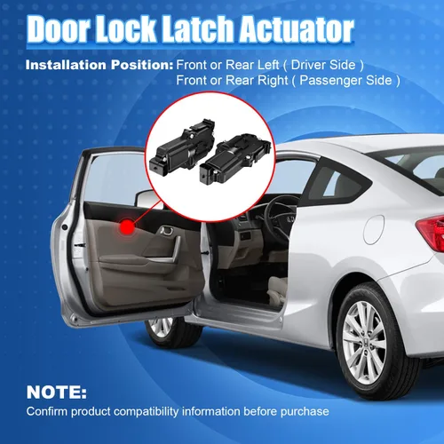 Vista 5 de Accionador de cerradura de puerta izquierda y derecha Compatible con Ford F150 F250 F350 Excursion Expedition Mustang Ranger, Lincoln, Mercury