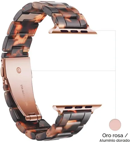 Vista 3 de Bandas para Apple Watch Light House - Correas de resina ligera de moda para iWatch para mujeres y hombres 38mm/40mm/41mm/42mm (Series 11 10)