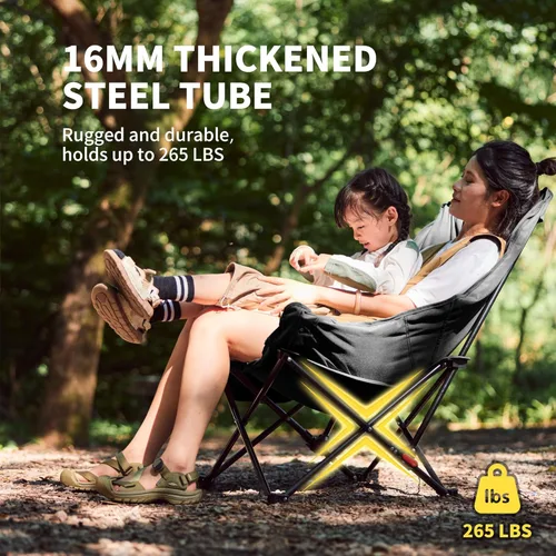 Vista 5 de Naturehike Silla de camping acolchada con asiento acolchado