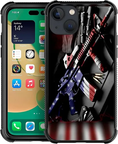 Vista 44 de Funda compatible con iPhone 13 Mini, diseño de elefantes africanos, a prueba de golpes, antiarañazos, carcasa trasera de policarbonato duro