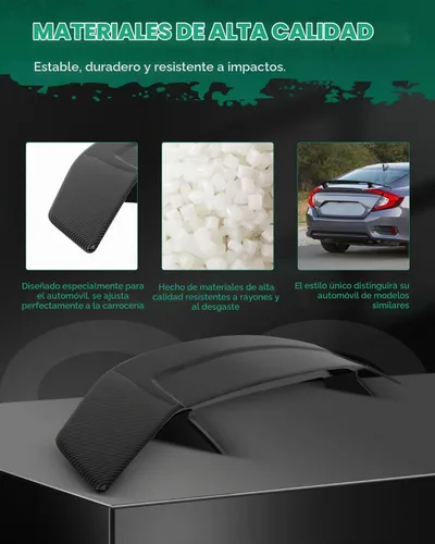 Vista 4 de SCITOO Spoiler Wing GT Style Universal 52" Ala de alerón trasero del tronco del aspecto brillante del carbono