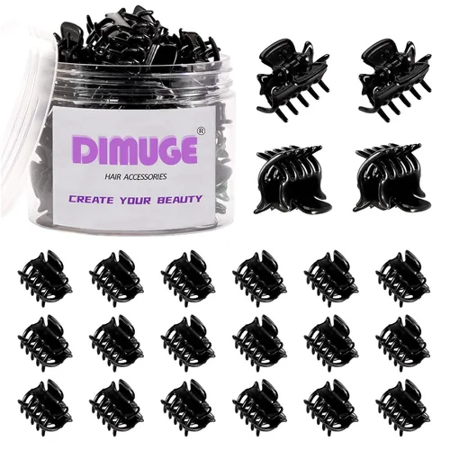 Vista 8 de 24 pinzas pequeñas de plástico para el cabello, medianas para niñas y mujeres, pinzas para el cabello pequeñas de 1 pulgada, buenas