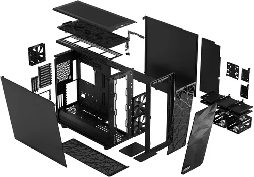 Vista 7 de Fractal Design Meshify 2 XL Negro ATX Flexible Oscuro Tintado Vidrio Templado Ventana Full Tower Computadora
