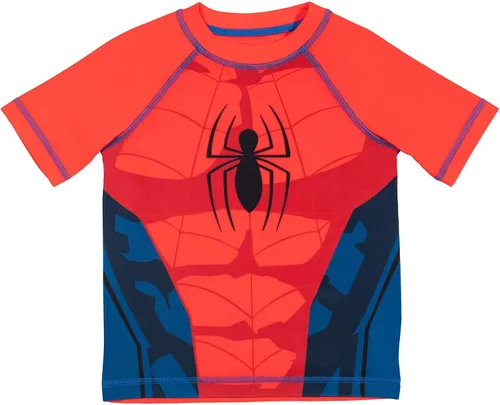Vista 3 de Marvel Spider-Man Avengers - Conjunto de traje de baño con protección UPF 50+ para niños pequeños y grandes