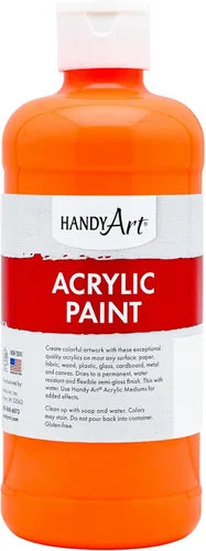 Vista 23 de Handy Art Pintura acrílica, juego de 12 colores, botellas de 16 onzas, acrílico líquido para estudiantes semibrillante, consistencia de flujo