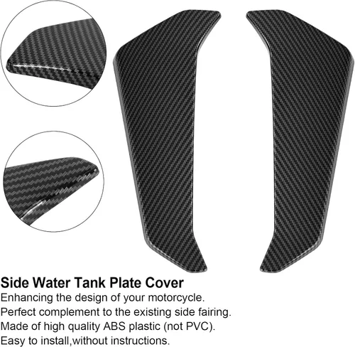 Vista 3 de Carenado de cubierta de placa de tanque de agua lateral de carbono para Yamaha MT-09 FZ09 2017-2021