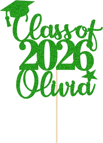 Vista 14 de Decoración para tarta de graduación 2025 personalizada para la clase de 2025 Felicidades 2025, regalo para graduación de graduación, decoración