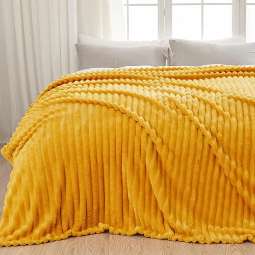 Vista 32 de NEWCOSPLAY Manta de Tiro Súper Suave Aqua Franela Sedosa Premium Forro Polar Jacquard Acanalado 3D Ligero Manta de Cama Uso en Todas las Estaciones