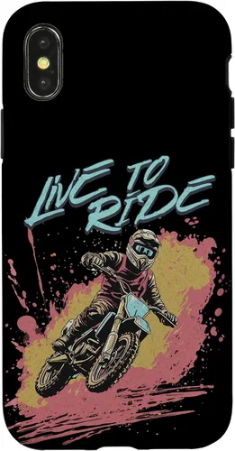 Vista 5 de Live to Ride Dirt Bike Motocross Racing Motorcycle Riding Case for iPhone 16