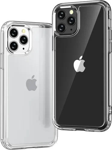 Vista 14 de ONES Funda delgada transparente para iPhone 8 Plus/7 Plus, PC + TPU híbrido, protección contra caídas de grado militar [antiamarillamiento], funda