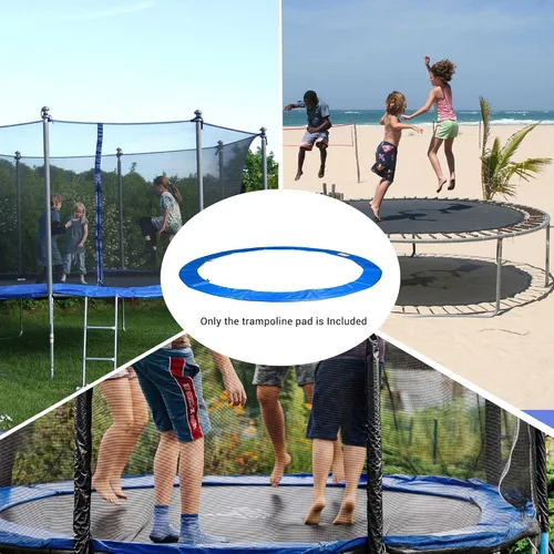 Vista 9 de AW 12/13/14/15FT cubierta de resorte de repuesto para trampolín almohadilla de seguridad accesorios para trampolín, resistente a los rayos UV, Verde