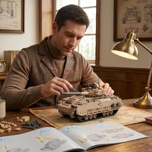 Vista 5 de M2 Bradley - Juego de construcción de tanques, compatible con Lego