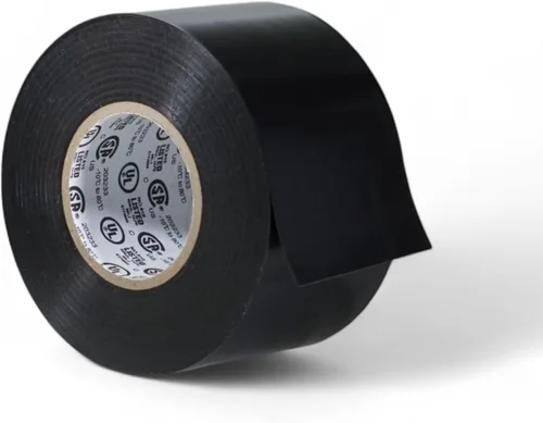 Vista 15 de GGR Supplies T.R.U. EL7566-AW, cinta adhesiva de grado profesional de PVC de goma negra, con clasificación hasta 600 voltios y 176 °F - UL/CSA/CE