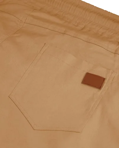 Vista 4 de Pantalones cortos de algodón para hombre, estilo casual, de ajuste clásico, con 4 bolsillos, para verano, playa