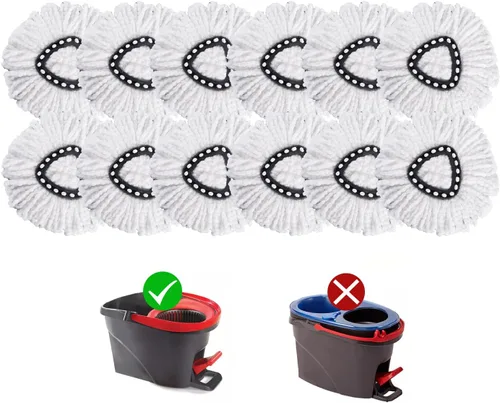 Vista 11 de Matthew Cleaning - Juego de 3 cabezales de repuesto de microfibra azul compatible con EasyWring Spin Mop Reemplazar la cabeza EasyWring de alta