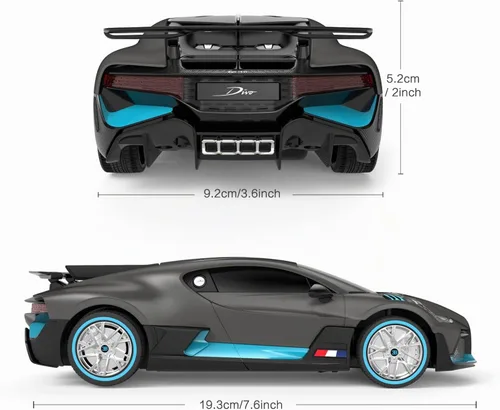 Vista 4 de RASTAR Bugatti - Auto a control remoto Bugatti Divo 1:24, auto de juguete Bugatti para niños y adultos