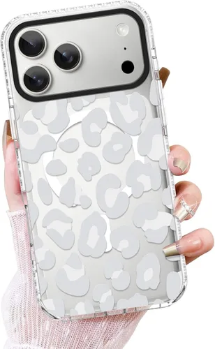 Vista 58 de OOK Funda magnética transparente para iPhone 17, lindo encaje floral negro Encaje Negro Floral