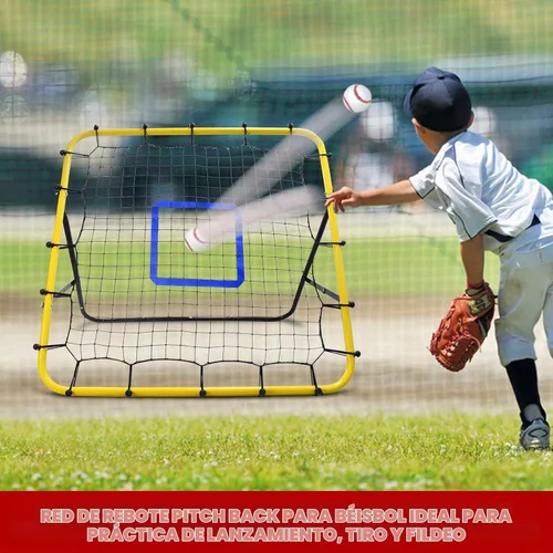 Vista 5 de Eastgoing Baseball and Softball Rebounder Net,Baseball Pitching Net with Pitching Target,Multi-Angle Bounce Back Net for Volleyball Rebounder