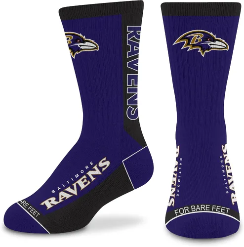 Vista 21 de For Bare Feet NFL - Calcetines unisex para niños de la NFL Mvp Crew