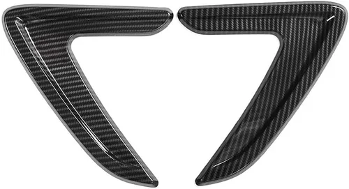 Vista 5 de YIWANG Estilo de fibra de carbono ABS Shark Gills Side Fender Vent Mesh Decoración 3D Pegatinas 2 unids para BMW F30 F35 316I 320I 328I 330I 335I